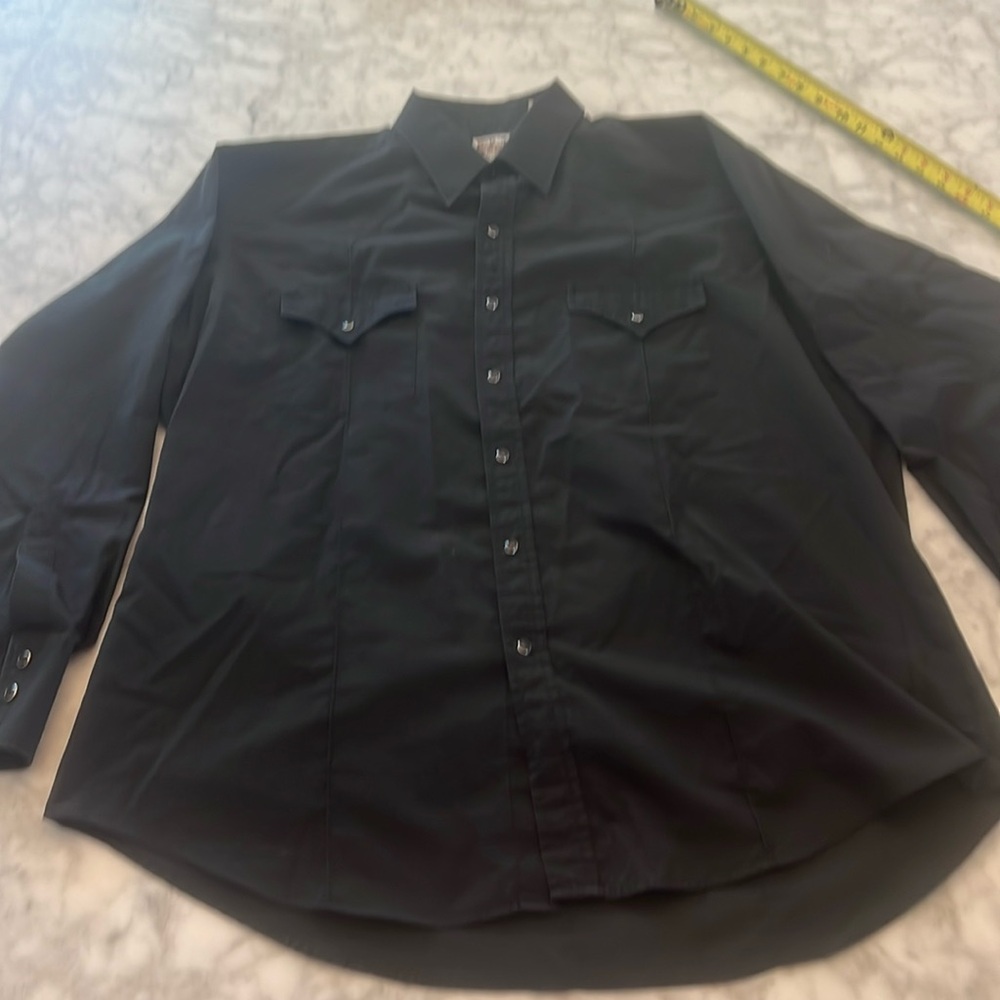 Vintage western shirt, black neck size 17 sleeve size 35 large/possibly XL